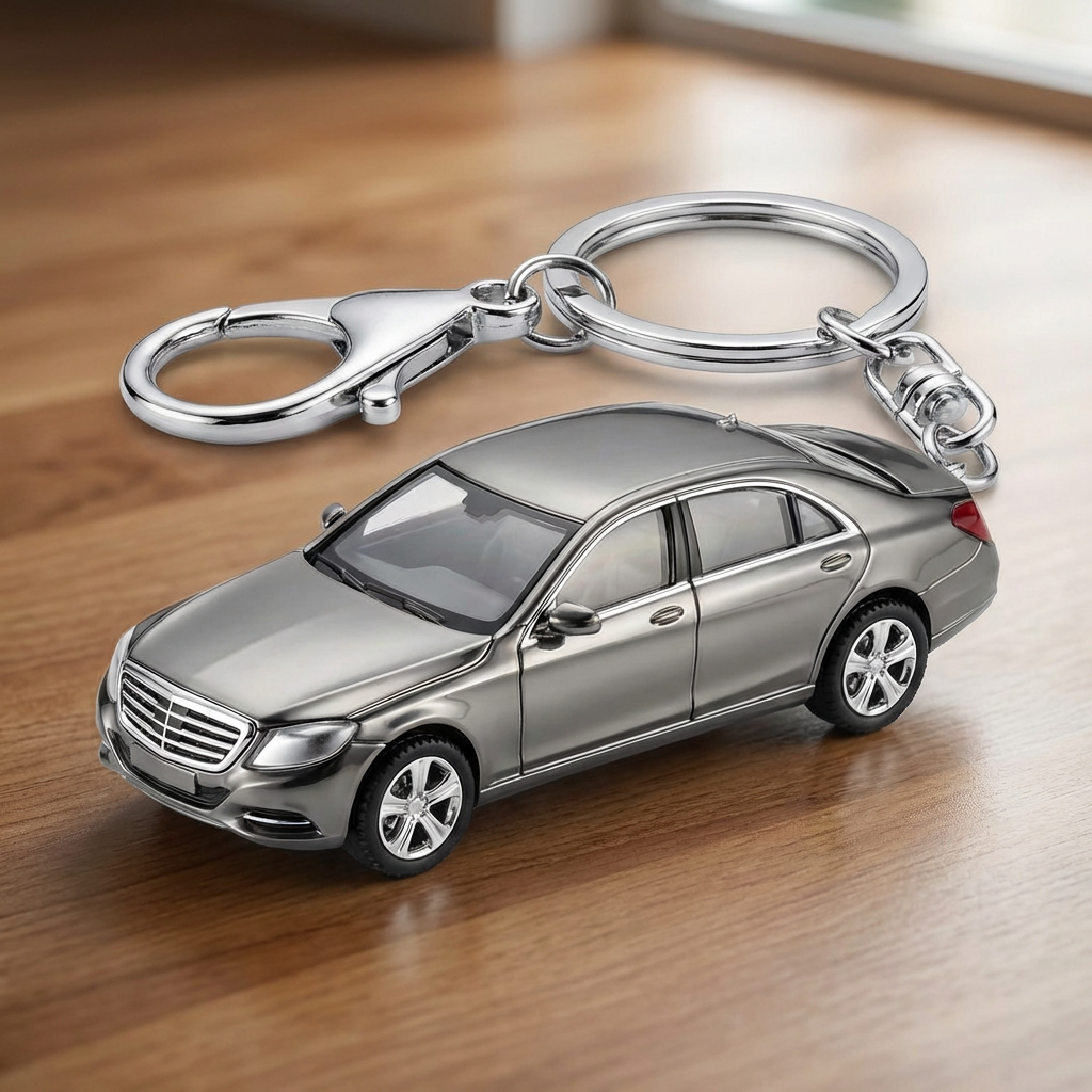 Gunmetal Car Keychain