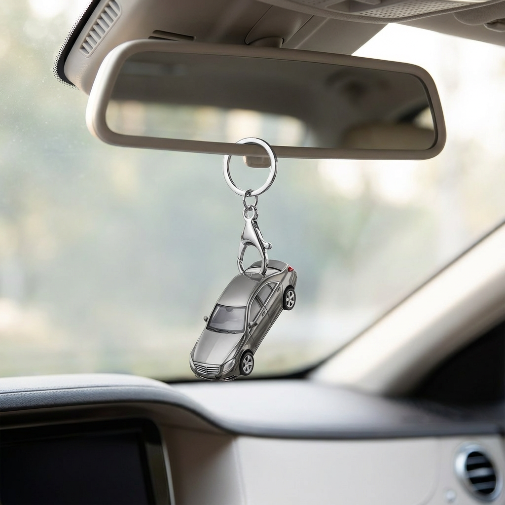 Gunmetal Car Keychain
