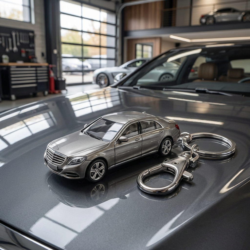 Gunmetal Car Keychain