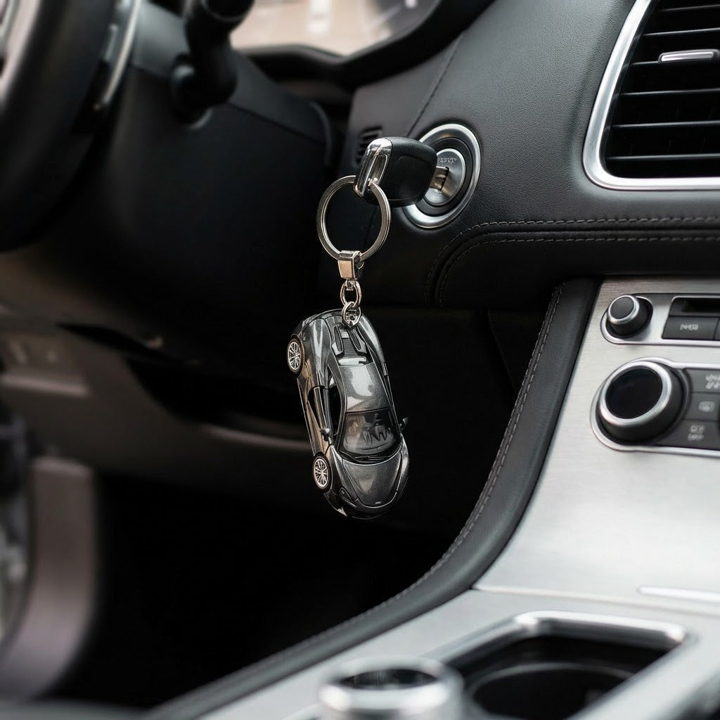 Graphite Racer Keychain